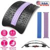 Adjustable Back Stretcher Lower Lumbar Support Extender Cracker Back Board Spine Deck Massager Posture Corrector Magnetic Therapy Pain Relief