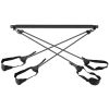 Pilates Bar Kit w/ 4 Resistance Bands Toning Bar Yoga Pilates Stick Fitness Bar 3-Section Portable Home Workout Equipment w/ Foot Loop For Total Body
