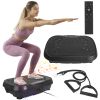 Vibration Exercise Machine Vibrating Plate Platform Whole Body Fitness Vibration Workout Equipment with 120 Speeds 1-20Mins Timer Resistant Bands Remo