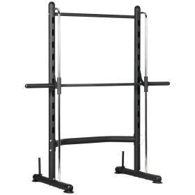 Soozier Squat Rack with Pull Up Bar Adjustable Weight Lifting Home Gym