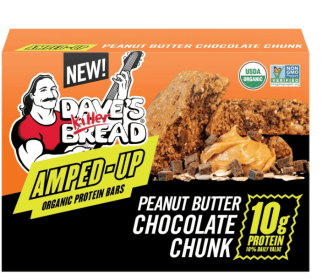 Dave's Killer Bread Amped-Up Peanut Butter Chocolate Chunk Organic Protein Bars, 4 Count