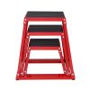 Plyometric Jump Boxes, 12/18/24 Inch Plyo Box, Platform and Jumping Agility Box, Anti-Slip Fitness Exercise Step Up Box Set for Home Gym Training
