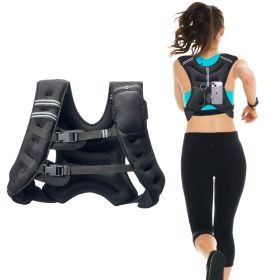 Weighted Vest, 30 lbs Weight Vest with Reflective Stripe, Adjustable Buckle Body Weight Vest for Men Women, Workout Equipment for Strength Training