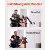 Preacher Curl Machine, 2 in 1 Bicep Curl Machine and Triceps Extension Machine, Seated Arm Isolated Bicep Station