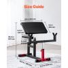 Preacher Curl Bench, Strength Training Biceps Machine, Max load 440 LBS Home Gym Equipment, Seated Arm Isolated Barbell Dumbbell Bicep Station