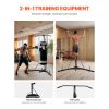 2 in 1 Punching Bag Stand, Steel Heavy Duty Workout Equipment, Adjustable Height Boxing Punching Bag Stand with Pull Up Bar, Freestanding Sandbag Rack