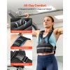 Adjustable Weighted Vest, 24-40 lbs Comfortable X-Shape Body Weight Vest Set with 8 Weight Packs and Reflective Stripe, for Men Women